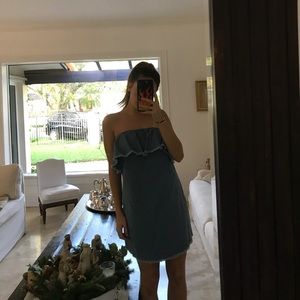 Jean strapless dress